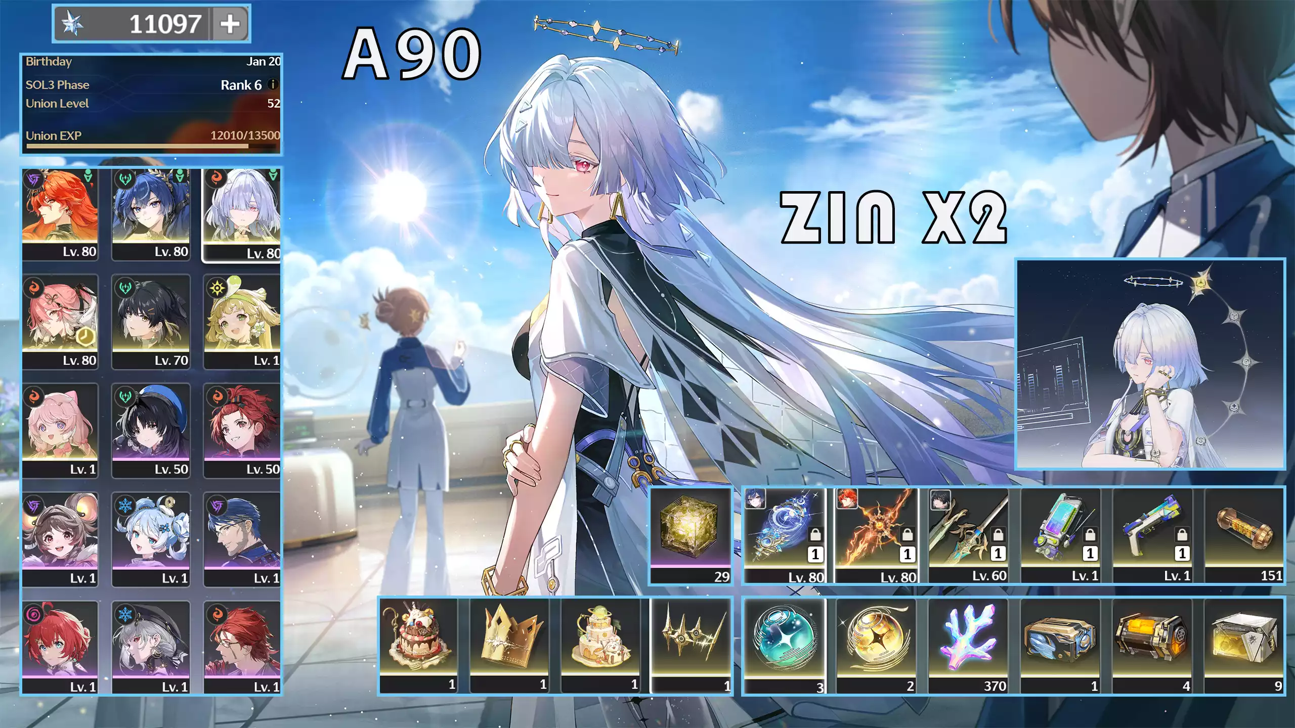 Mornye C1 + Augusta C0R1 + Iuno C0R1 + 11k đá